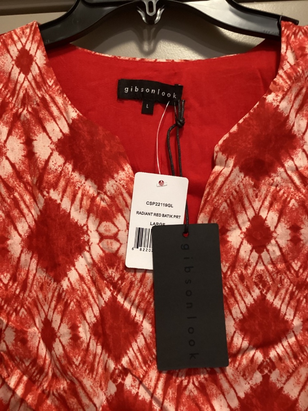 GIBSONLOOK Batik Print Flutter Sleeve Cotton Poplin Dress - Picture 5 of 16